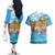 Personalized Malta Couples Matching Off The Shoulder Long Sleeve Dress and Hawaiian Shirt Valletta Capital Maltese Cross