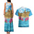 Personalized Malta Couples Matching Tank Maxi Dress and Hawaiian Shirt Valletta Capital Maltese Cross