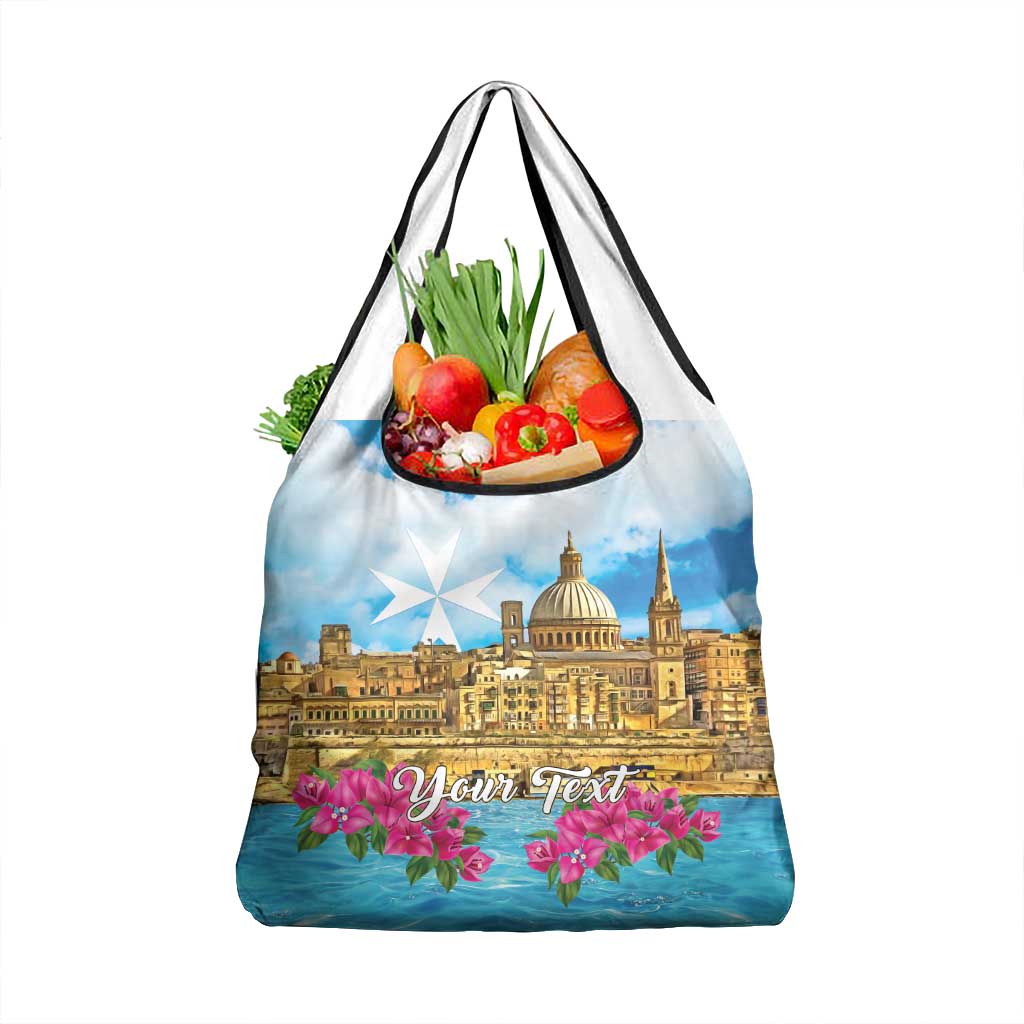 Personalized Malta Grocery Bag Valletta Capital Maltese Cross