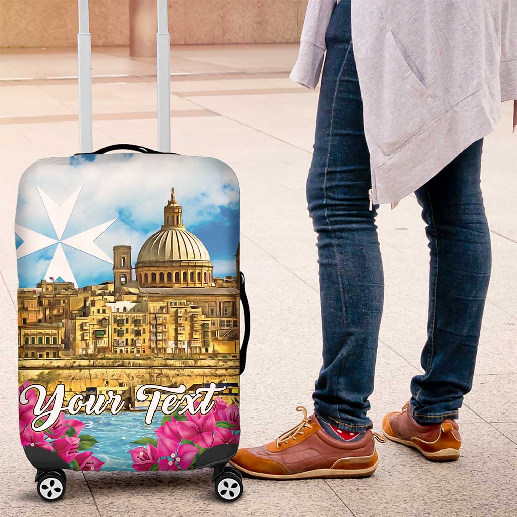 Personalized Malta Luggage Cover Valletta Capital Maltese Cross