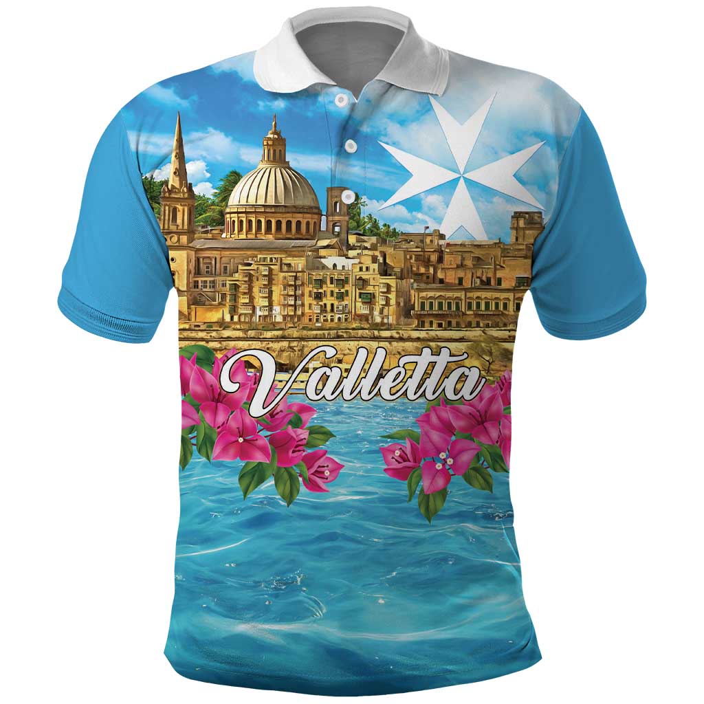 Personalized Malta Polo Shirt Valletta Capital Maltese Cross