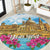 Personalized Malta Round Carpet Valletta Capital Maltese Cross