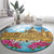 Personalized Malta Round Carpet Valletta Capital Maltese Cross