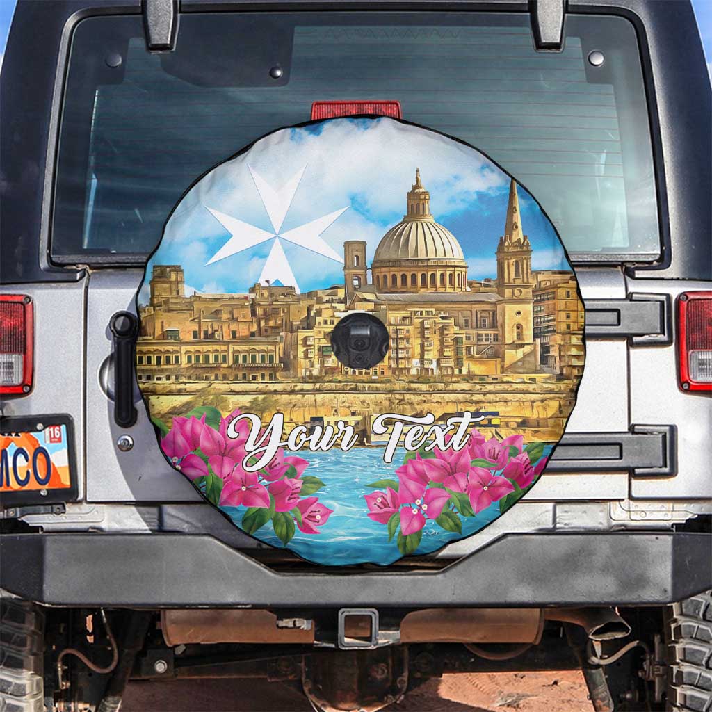 Personalized Malta Spare Tire Cover Valletta Capital Maltese Cross