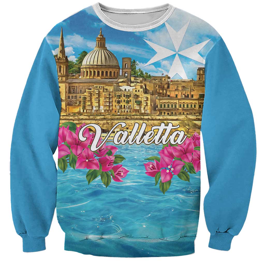 Personalized Malta Sweatshirt Valletta Capital Maltese Cross