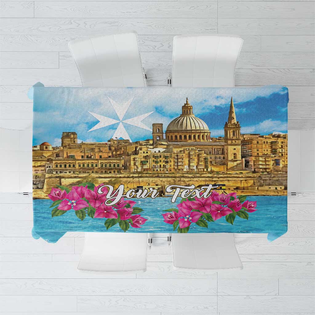 Personalized Malta Tablecloth Valletta Capital Maltese Cross