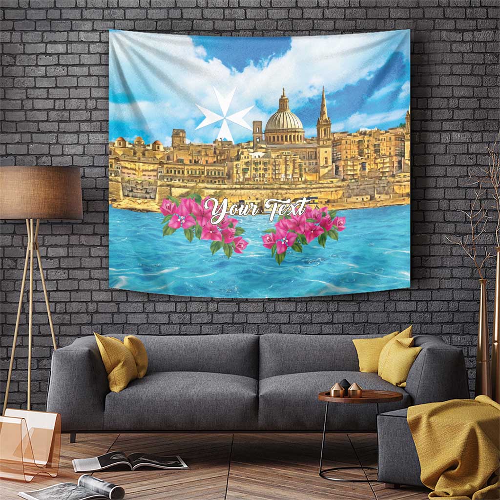 Personalized Malta Tapestry Valletta Capital Maltese Cross