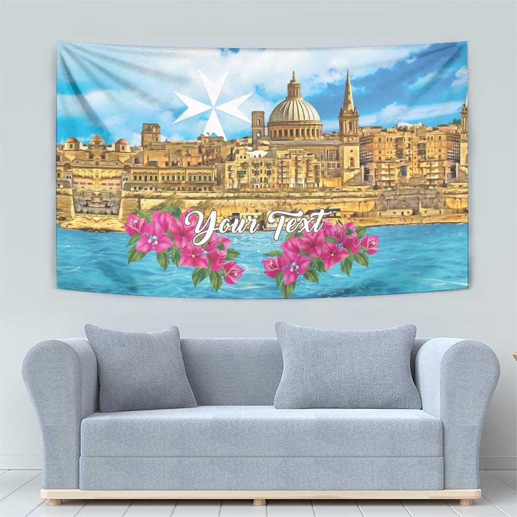 Personalized Malta Tapestry Valletta Capital Maltese Cross