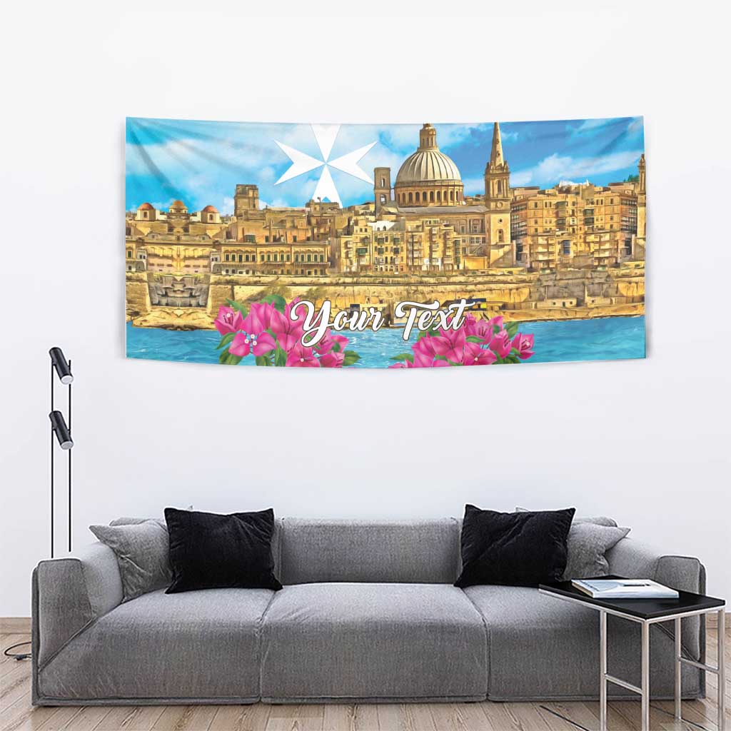 Personalized Malta Tapestry Valletta Capital Maltese Cross