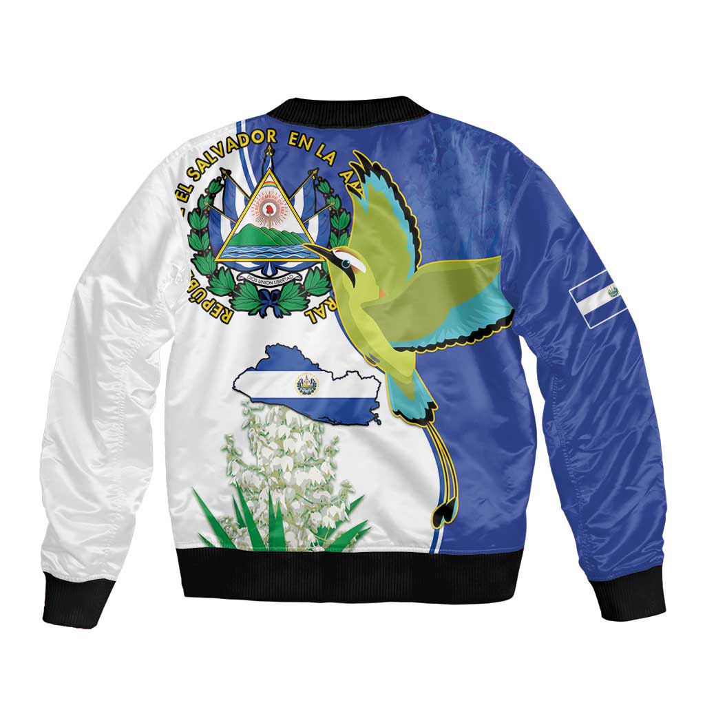 El Salvador Independence Day Bomber Jacket Dios Union Libertad - Wonder Print Shop
