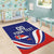 Custom Costa Rica Independence Day Area Rug Turdus Grayi Bird With Coat Of Arms - Wonder Print Shop