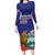 Custom Costa Rica Independence Day Family Matching Long Sleeve Bodycon Dress and Hawaiian Shirt Turdus Grayi Bird With Coat Of Arms - Wonder Print Shop