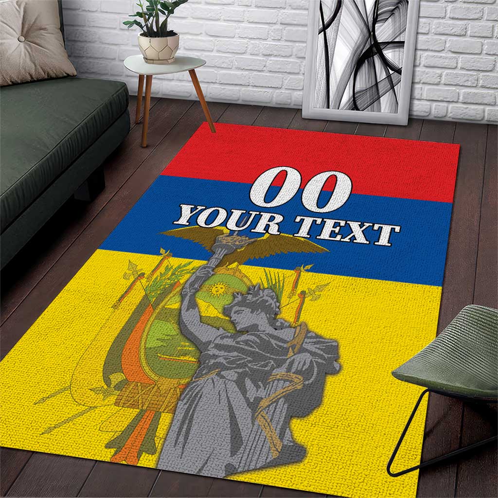 Custom Ecuador Independence Day 1809 Area Rug Monumento a la Independencia - Wonder Print Shop