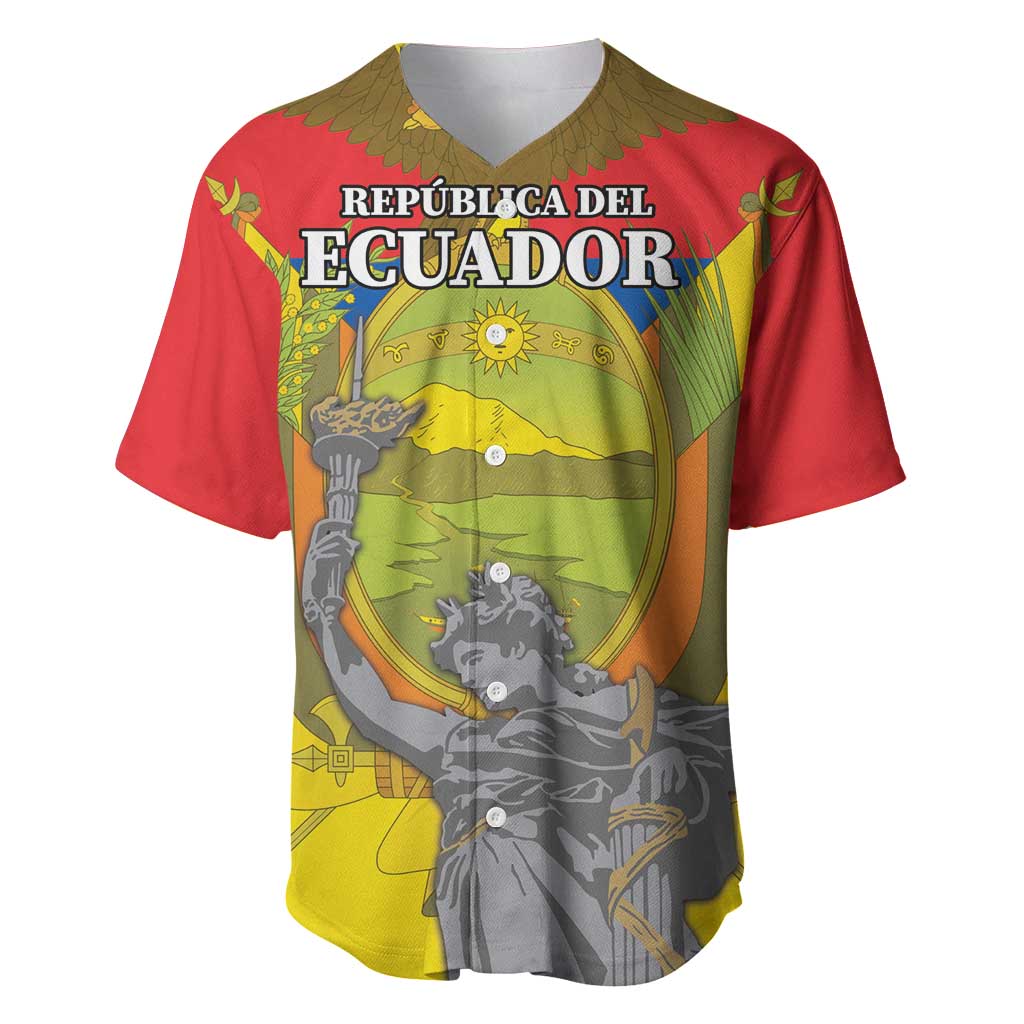 Custom Ecuador Independence Day 1809 Baseball Jersey Monumento a la Independencia - Wonder Print Shop