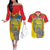 Custom Ecuador Independence Day 1809 Couples Matching Off The Shoulder Long Sleeve Dress and Hawaiian Shirt Monumento a la Independencia - Wonder Print Shop