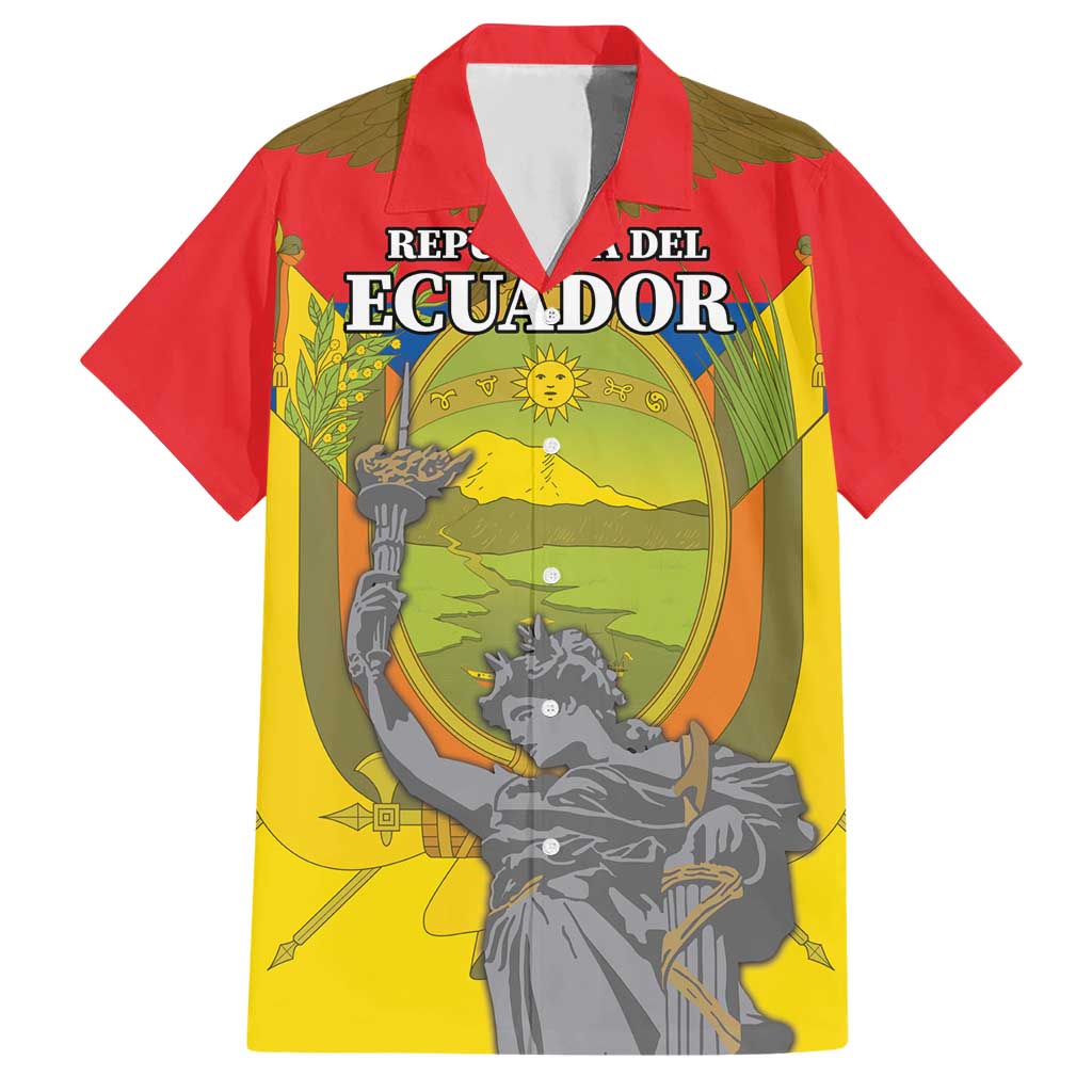 Custom Ecuador Independence Day 1809 Hawaiian Shirt Monumento a la Independencia - Wonder Print Shop