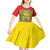 Custom Ecuador Independence Day 1809 Kid Short Sleeve Dress Monumento a la Independencia - Wonder Print Shop