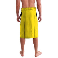 Custom lavalava skirt, solid yellow with stitched hem and belt loops