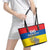 Custom Ecuador Independence Day 1809 Leather Tote Bag Monumento a la Independencia