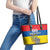 Custom Ecuador Independence Day 1809 Leather Tote Bag Monumento a la Independencia