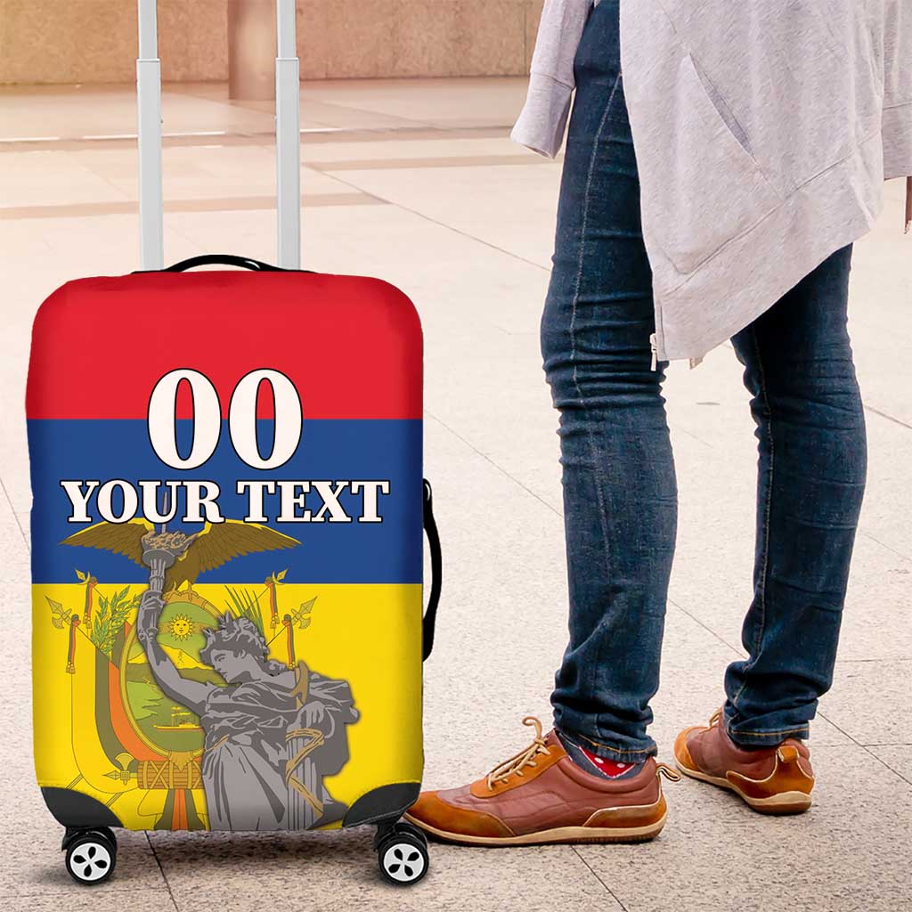 Custom Ecuador Independence Day 1809 Luggage Cover Monumento a la Independencia - Wonder Print Shop