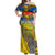 Custom Ecuador Independence Day 1809 Off Shoulder Maxi Dress Monumento a la Independencia - Wonder Print Shop