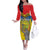 Custom Ecuador Independence Day 1809 Off The Shoulder Long Sleeve Dress Monumento a la Independencia - Wonder Print Shop