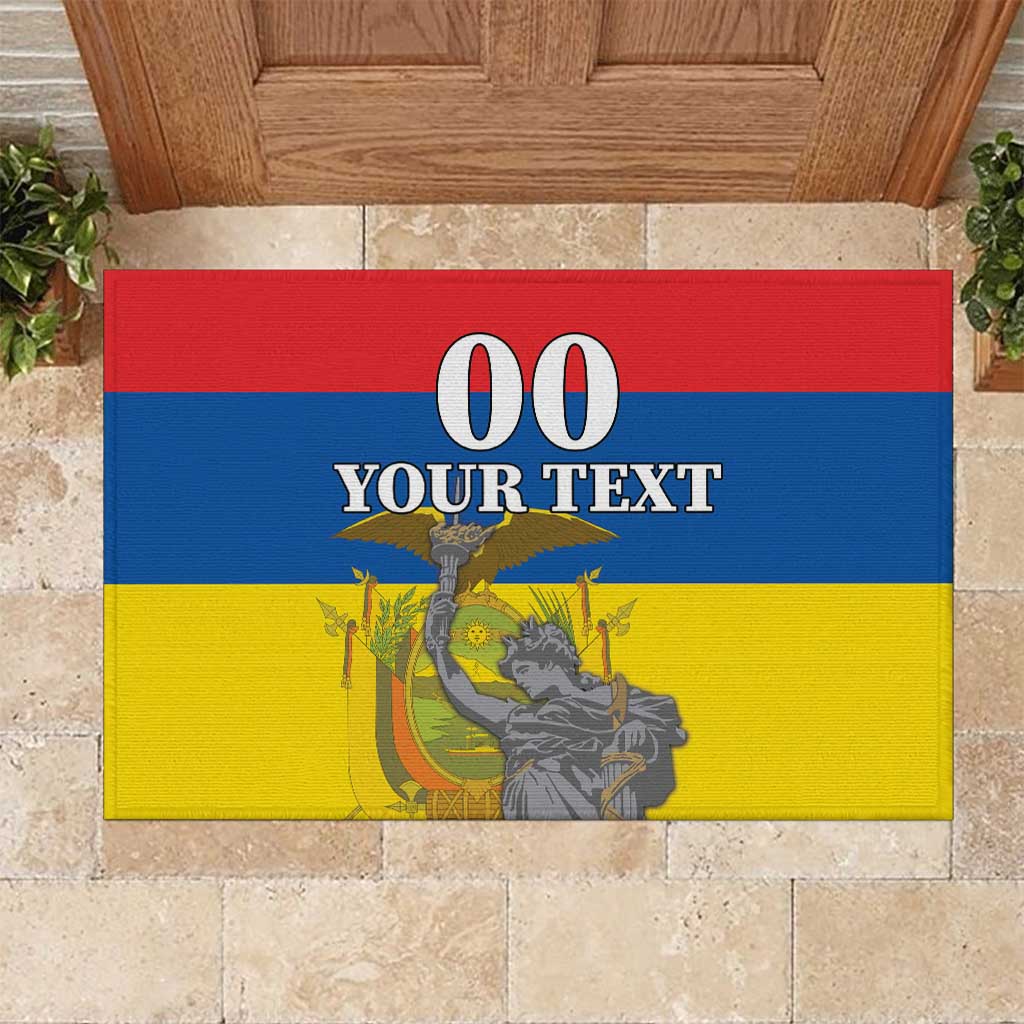 Custom Ecuador Independence Day 1809 Rubber Doormat Monumento a la Independencia - Wonder Print Shop