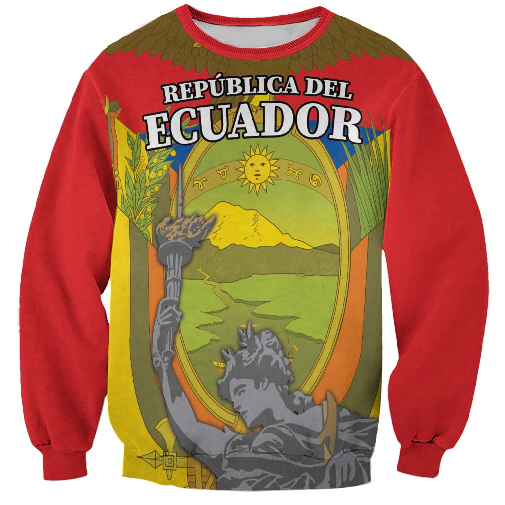 Custom Ecuador Independence Day 1809 Sweatshirt Monumento a la Independencia - Wonder Print Shop