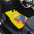 Custom Ecuador Independence Day Car Mats Andean Condor With Coat Of Arms - Wonder Print Shop