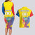 Custom Ecuador Independence Day Couples Matching Long Sleeve Bodycon Dress and Hawaiian Shirt Andean Condor With Coat Of Arms - Wonder Print Shop