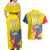 Custom Ecuador Independence Day Couples Matching Off Shoulder Maxi Dress and Hawaiian Shirt Andean Condor With Coat Of Arms - Wonder Print Shop