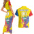 Custom Ecuador Independence Day Couples Matching Short Sleeve Bodycon Dress and Hawaiian Shirt Andean Condor With Coat Of Arms - Wonder Print Shop