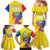 Custom Ecuador Independence Day Family Matching Mermaid Dress and Hawaiian Shirt Andean Condor With Coat Of Arms - Wonder Print Shop