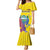 Custom Ecuador Independence Day Family Matching Mermaid Dress and Hawaiian Shirt Andean Condor With Coat Of Arms - Wonder Print Shop