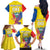 Custom Ecuador Independence Day Family Matching Off The Shoulder Long Sleeve Dress and Hawaiian Shirt Andean Condor With Coat Of Arms - Wonder Print Shop