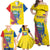 Custom Ecuador Independence Day Family Matching Off Shoulder Maxi Dress and Hawaiian Shirt Andean Condor With Coat Of Arms - Wonder Print Shop