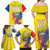 Custom Ecuador Independence Day Family Matching Off Shoulder Maxi Dress and Hawaiian Shirt Andean Condor With Coat Of Arms - Wonder Print Shop