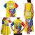 Custom Ecuador Independence Day Family Matching Tank Maxi Dress and Hawaiian Shirt Andean Condor With Coat Of Arms - Wonder Print Shop