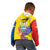 Custom Ecuador Independence Day Kid Hoodie Andean Condor With Coat Of Arms - Wonder Print Shop