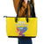 Custom Ecuador Independence Day Leather Tote Bag Andean Condor With Coat Of Arms - Wonder Print Shop