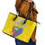 Custom Ecuador Independence Day Leather Tote Bag Andean Condor With Coat Of Arms - Wonder Print Shop