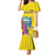 Custom Ecuador Independence Day Mermaid Dress Andean Condor With Coat Of Arms - Wonder Print Shop