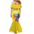 Custom Ecuador Independence Day Mermaid Dress Andean Condor With Coat Of Arms - Wonder Print Shop