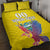 Custom Ecuador Independence Day Quilt Bed Set Andean Condor With Coat Of Arms - Wonder Print Shop