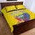 Custom Ecuador Independence Day Quilt Bed Set Andean Condor With Coat Of Arms - Wonder Print Shop