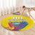 Custom Ecuador Independence Day Round Carpet Andean Condor With Coat Of Arms