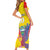 Custom Ecuador Independence Day Short Sleeve Bodycon Dress Andean Condor With Coat Of Arms - Wonder Print Shop