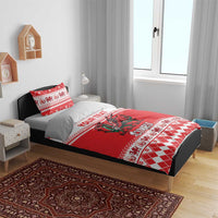 Personalized Wales Christmas Dragon Bedding Set Nadolig Llawen Red Version - Wonder Print Shop