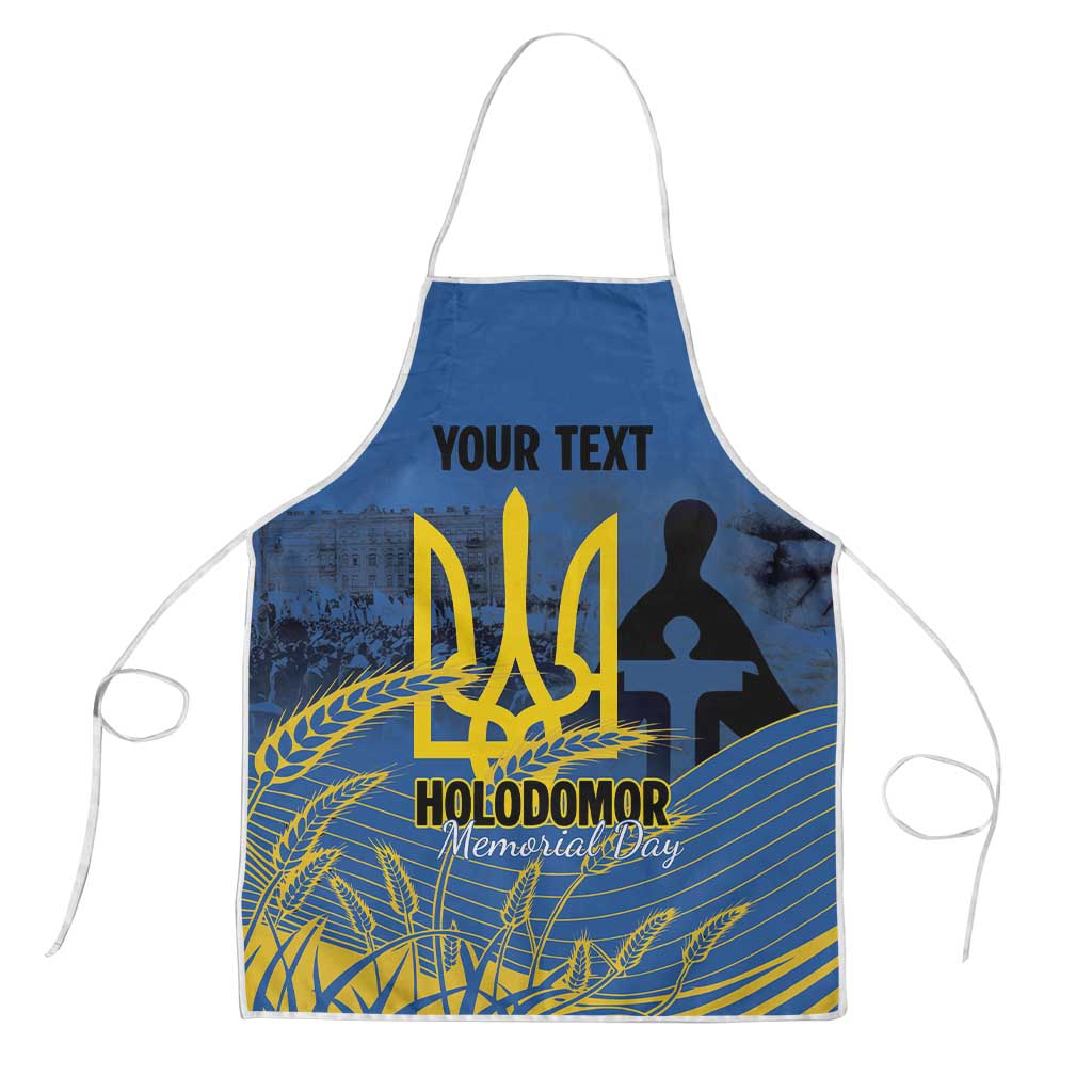 Personalized Holodomor Memorial Day Apron Ukrainian Trident And Wheat Remembrance - Wonder Print Shop